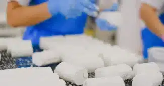 Fromage au lait cru sur surface avec lait en arrière-plan