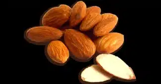 Aliments riches en magnésium : amandes, graines et légumes verts sur une surface neutre
